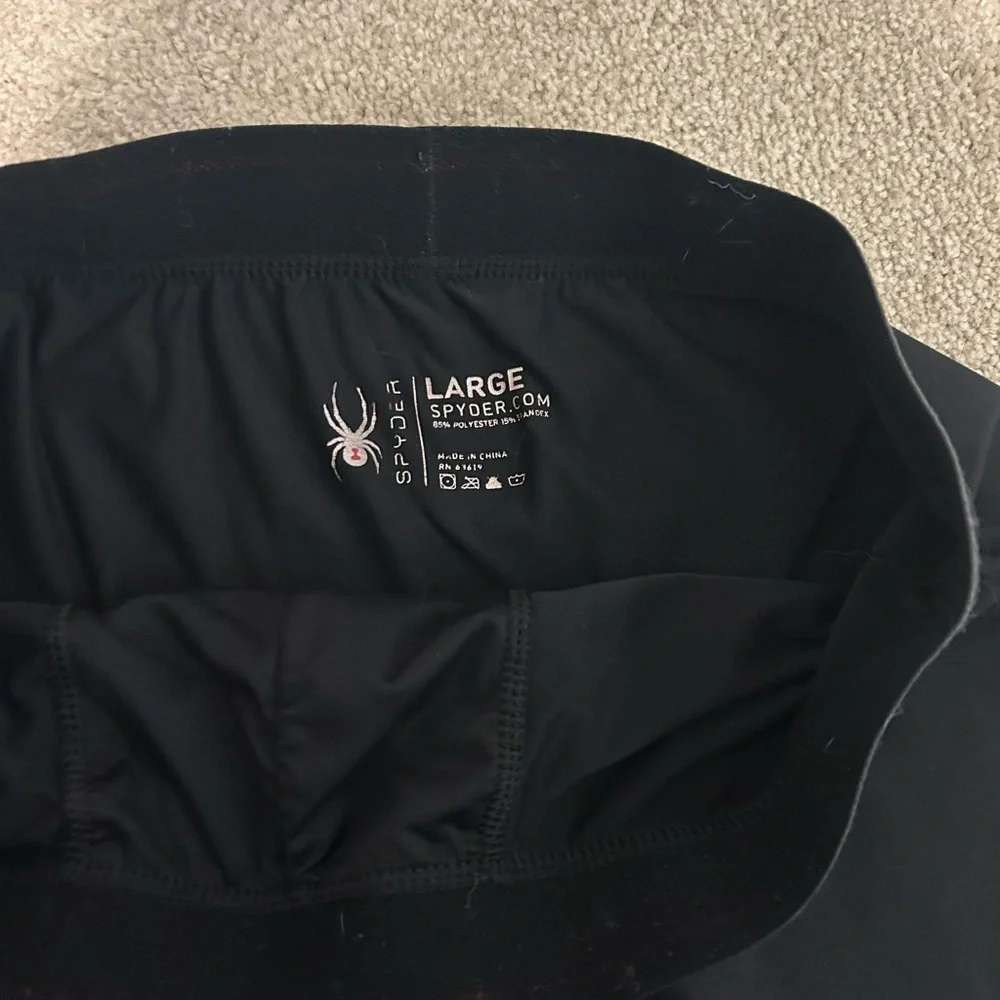 Spyder Black Performance Boxer Briefs Men’s Size L Athletic Underwear